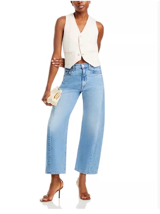 MOTHER Denim - MOTHER The Half Pipe Flood High Rise Ankle Wide Leg Jean